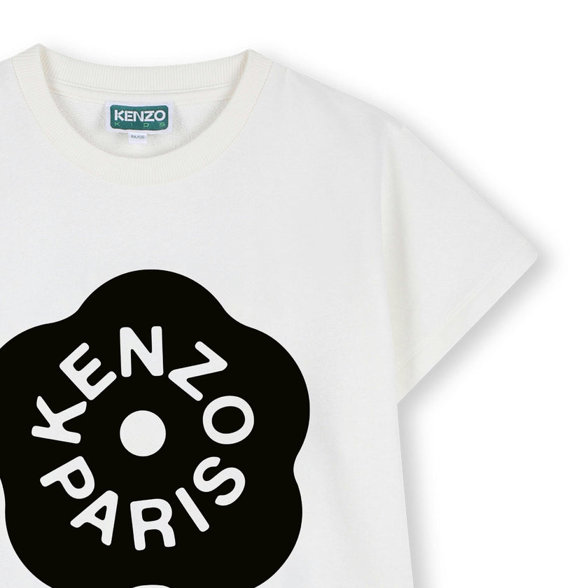 White Kenzo Logo Dress