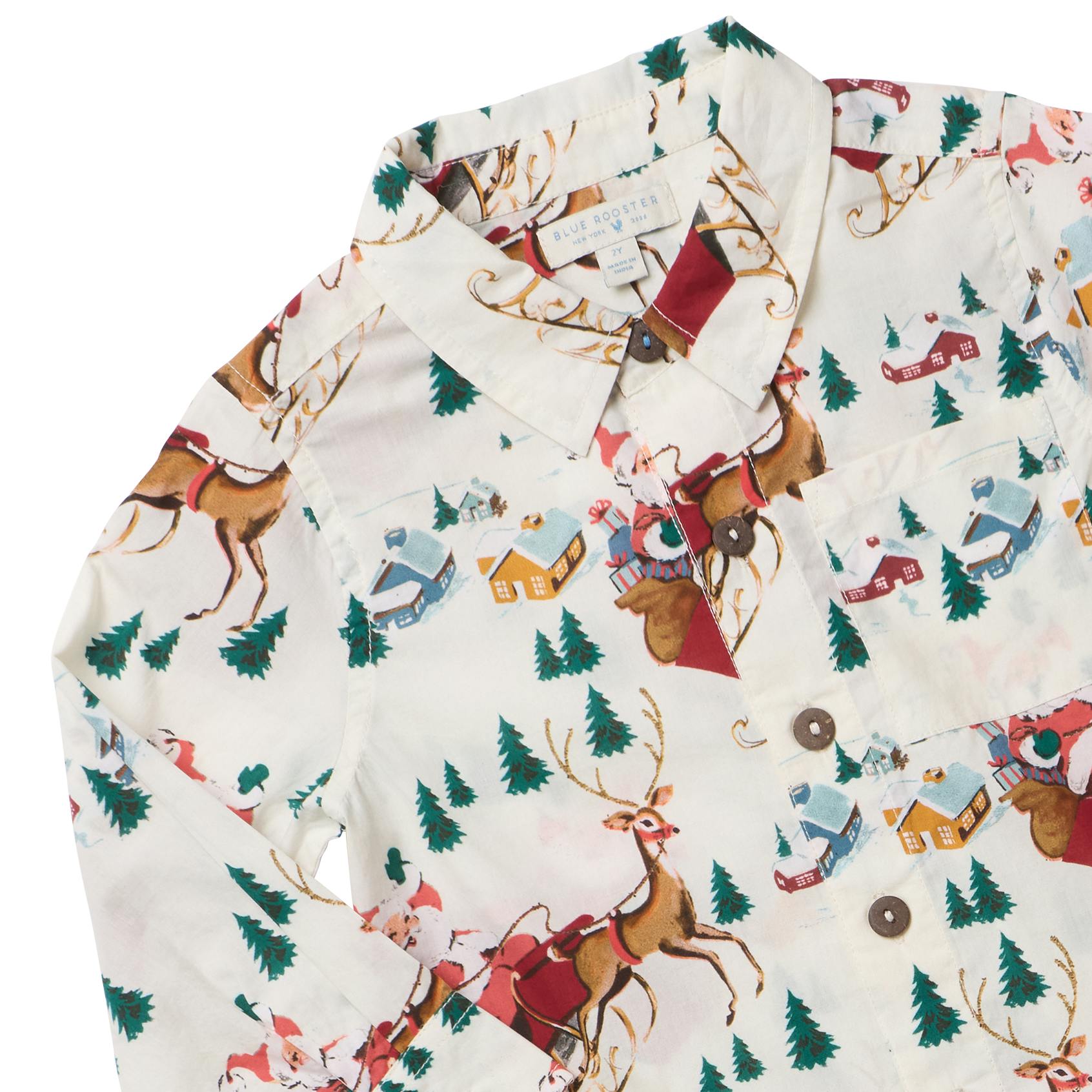 Boys Jack Shirt - Santa Sleigh