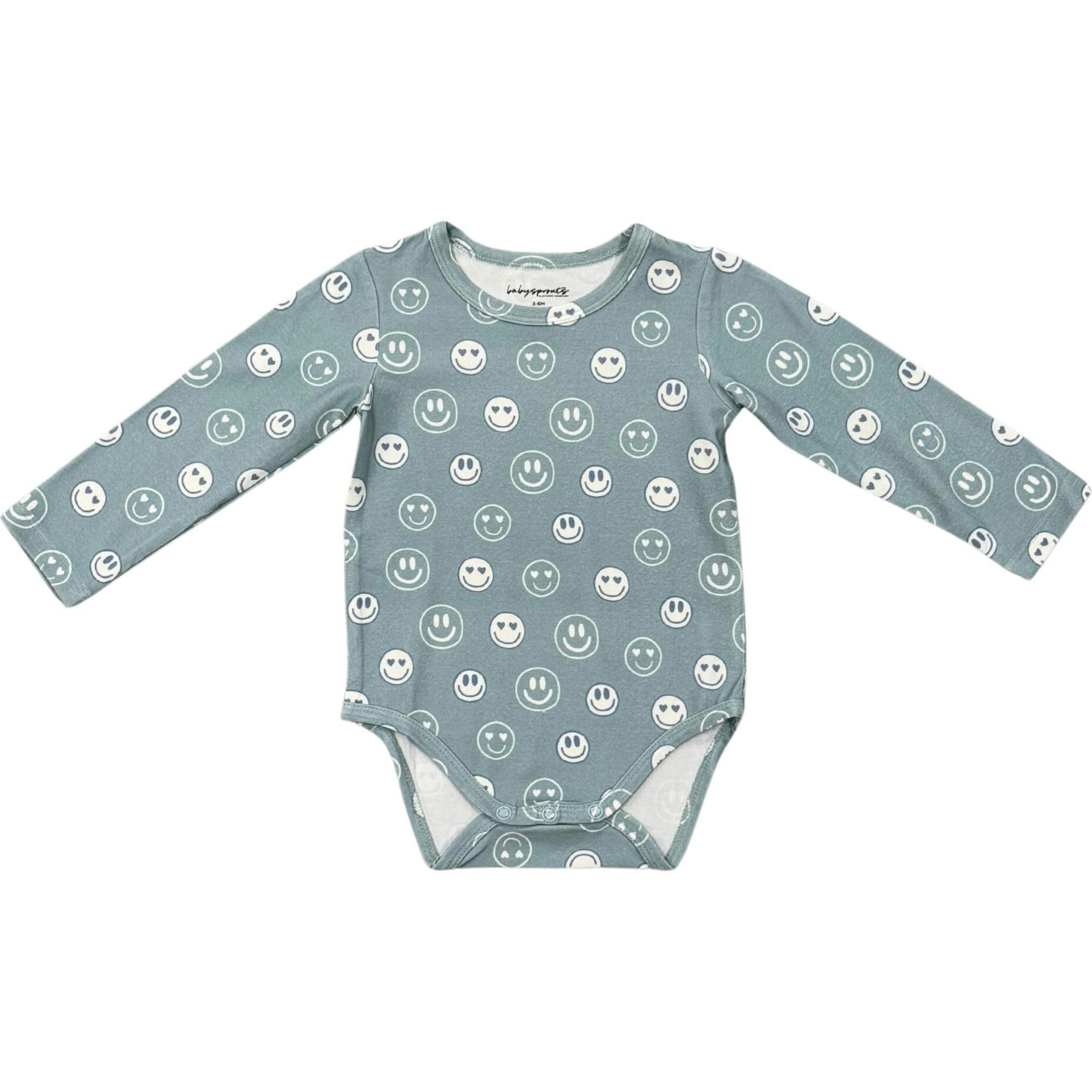 Baby Long Sleeve Bodysuit Heart Eyes