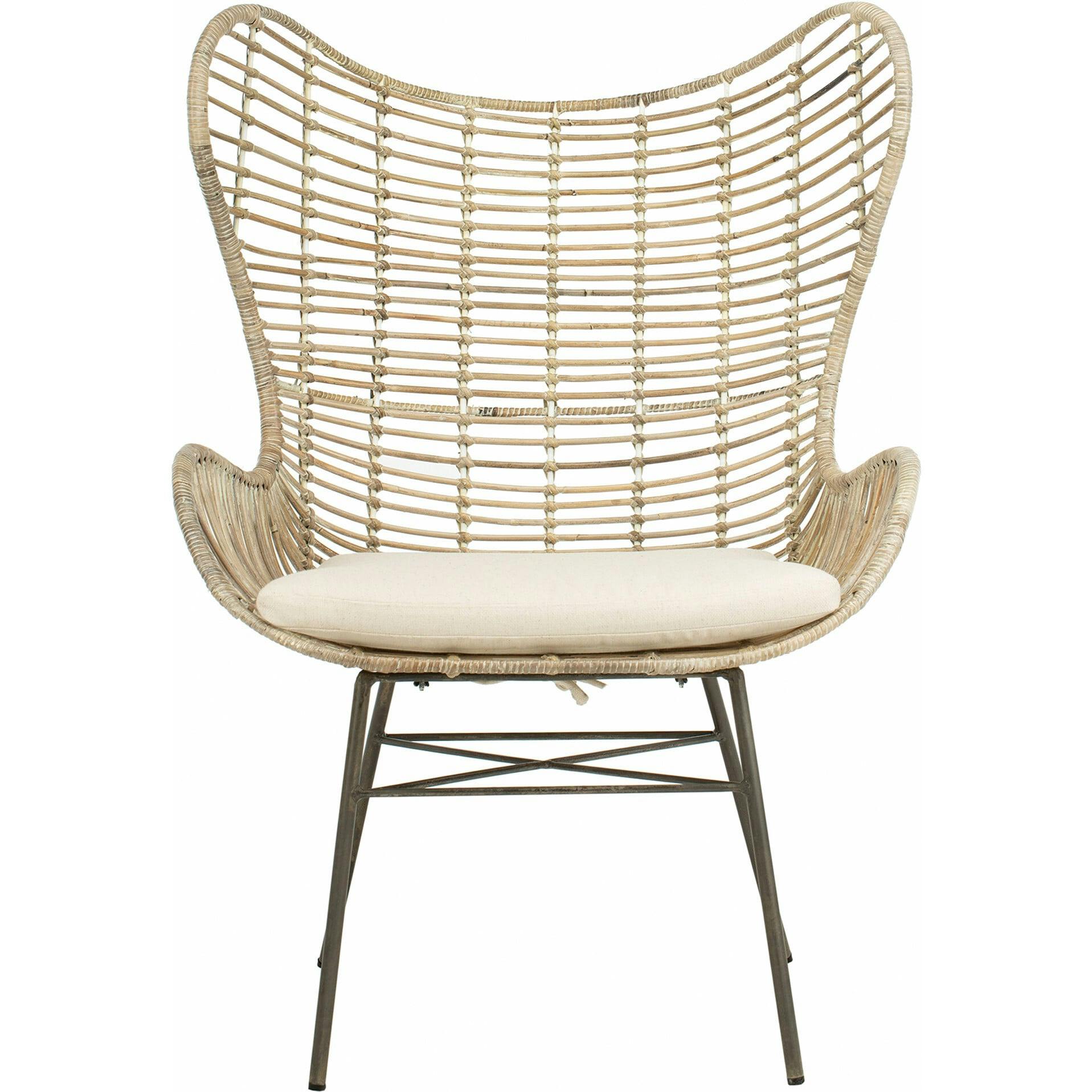 Malia Rattan Wingback Armchair