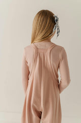 Long Sleeve Harem Jumpsuit Set in Grayish Blue
