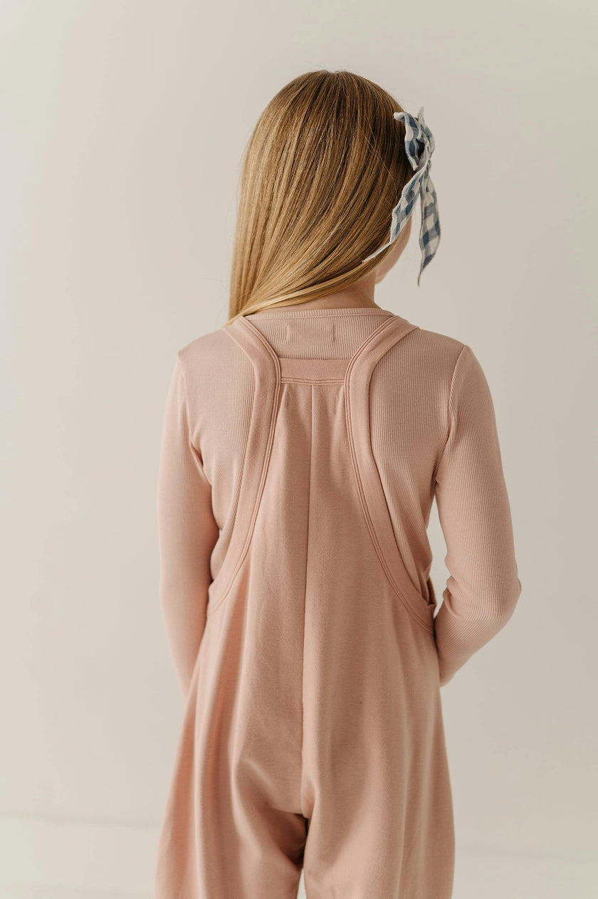 Long Sleeve Harem Jumpsuit Set in Grayish Blue