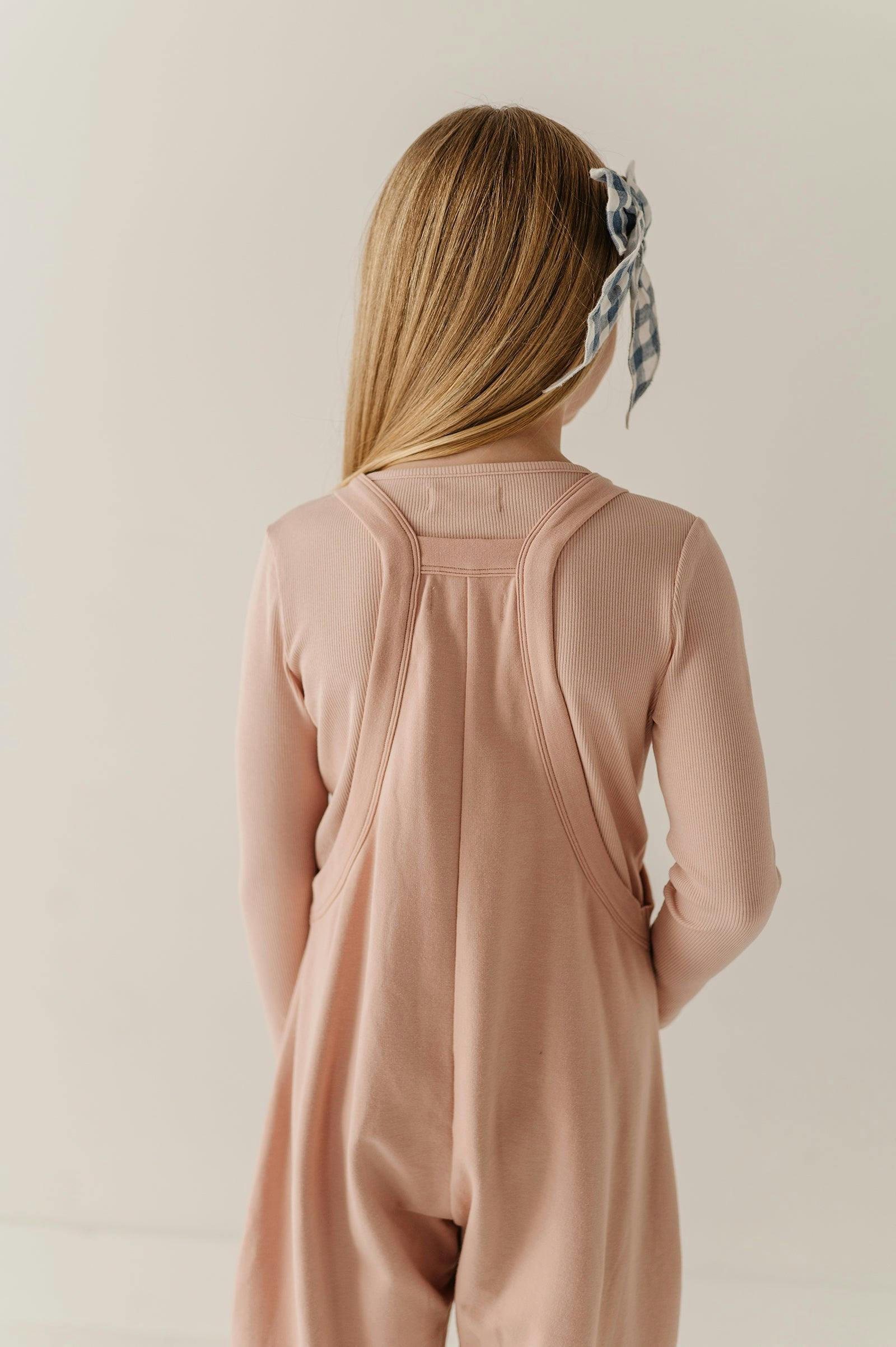 Long Sleeve Harem Jumpsuit Set in Grayish Blue