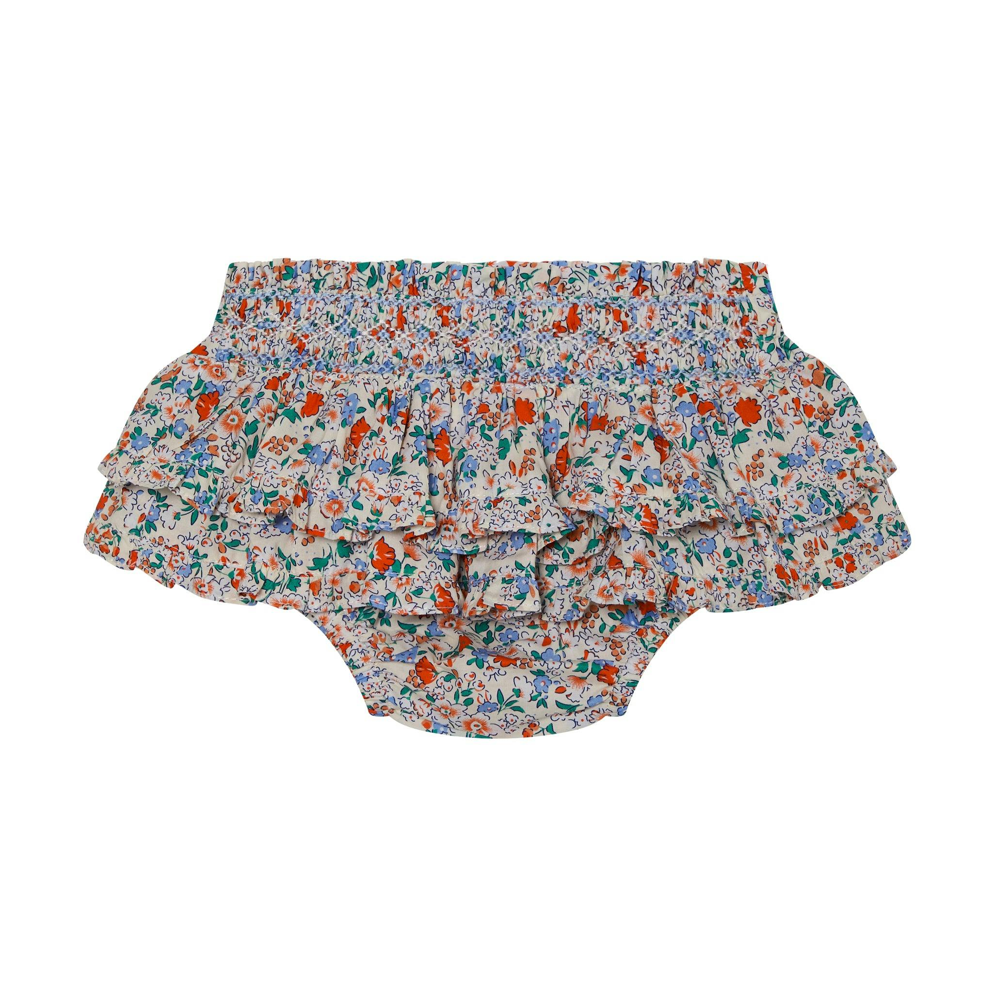 Hand-Smocked Baby Skort Bluebelle
