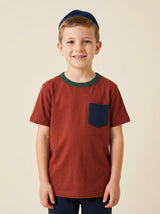 Boys Bamboo Colorblock Pocket T-shirt