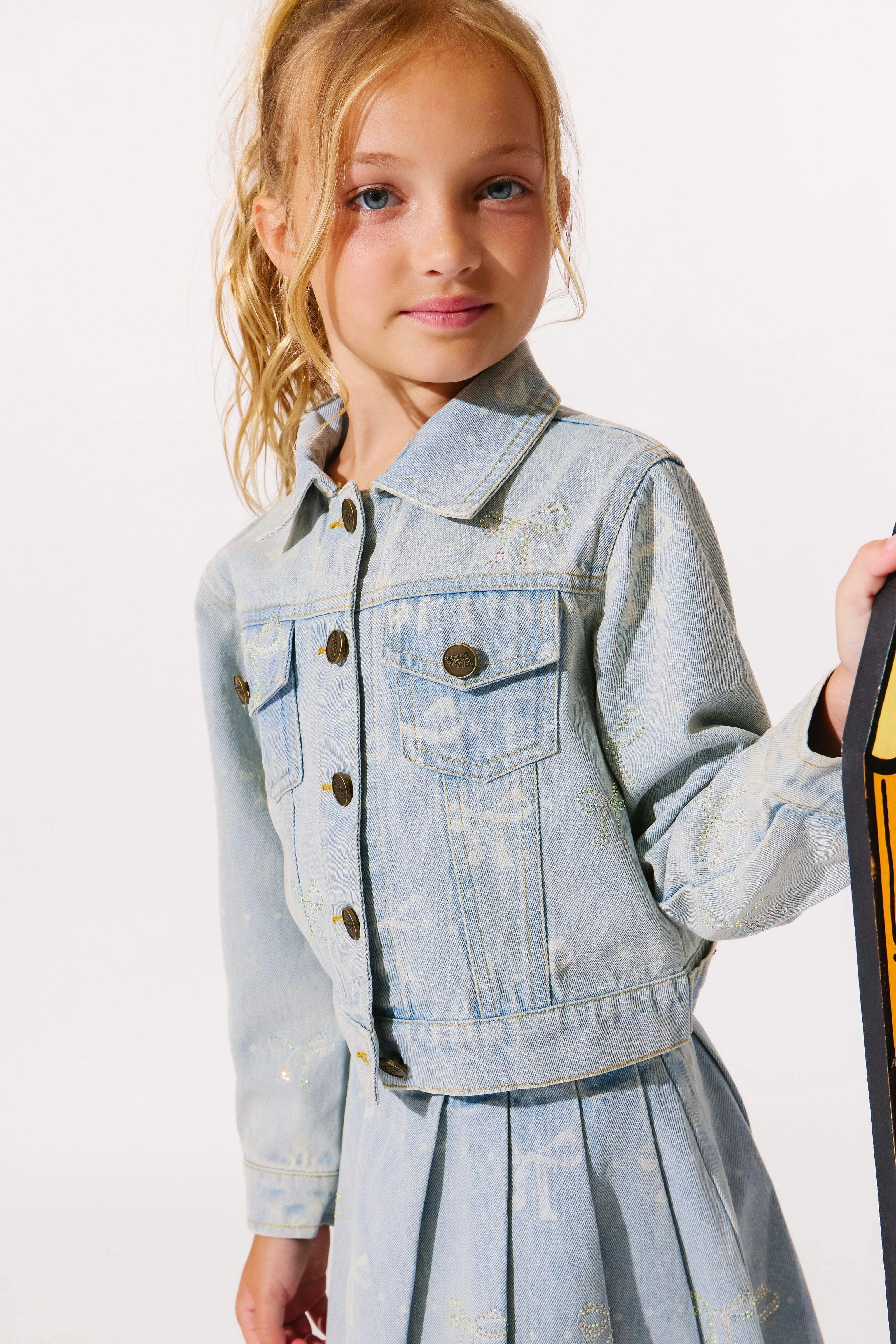 Sparkle Bows Denim Jacket