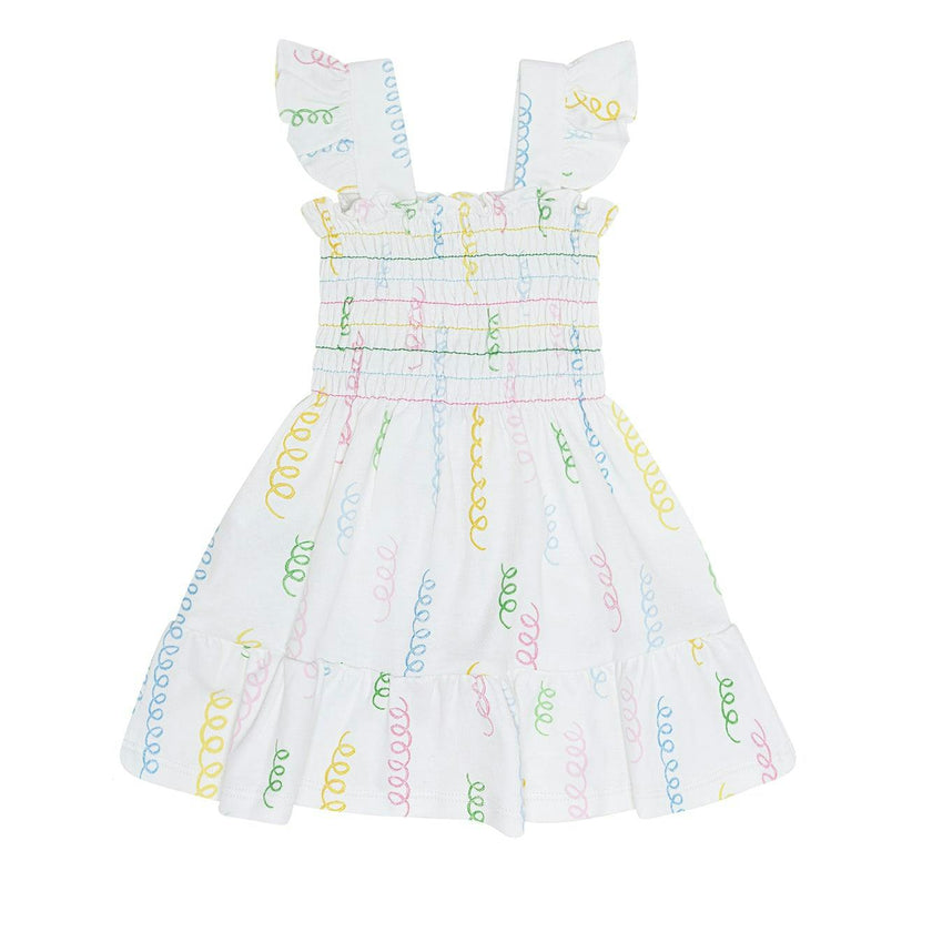 Spirals&nbsp;Print Gathered Dress