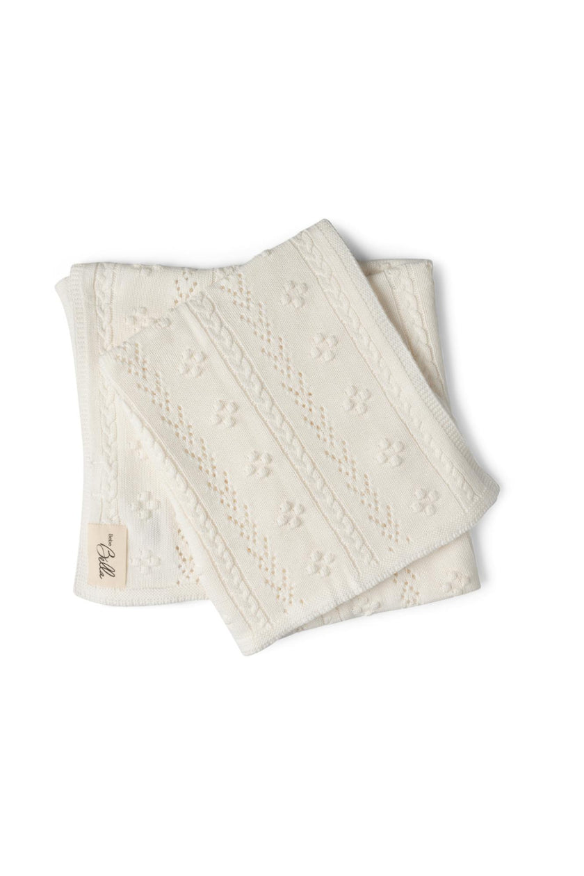 Braided Pointelle Knit Blanket