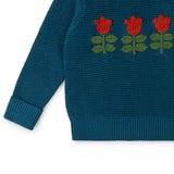 Tulips Knitted Jumper, Blue