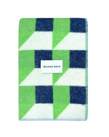 Blanket CUBICS Apple / Navy Print 4.25 x 6.5ft