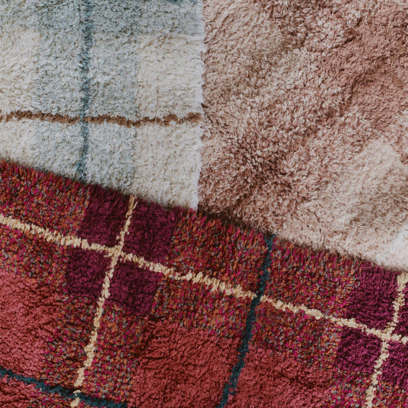 Washable Rug Tartan Rose, Pink