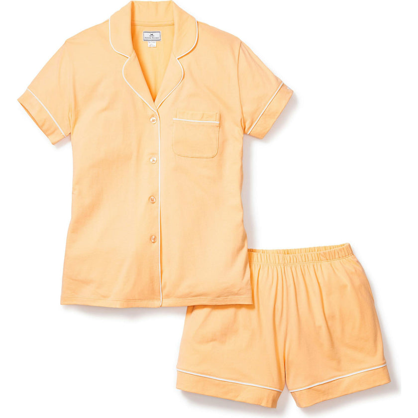 Women's Pima Short Sleeve Short Set in Pink