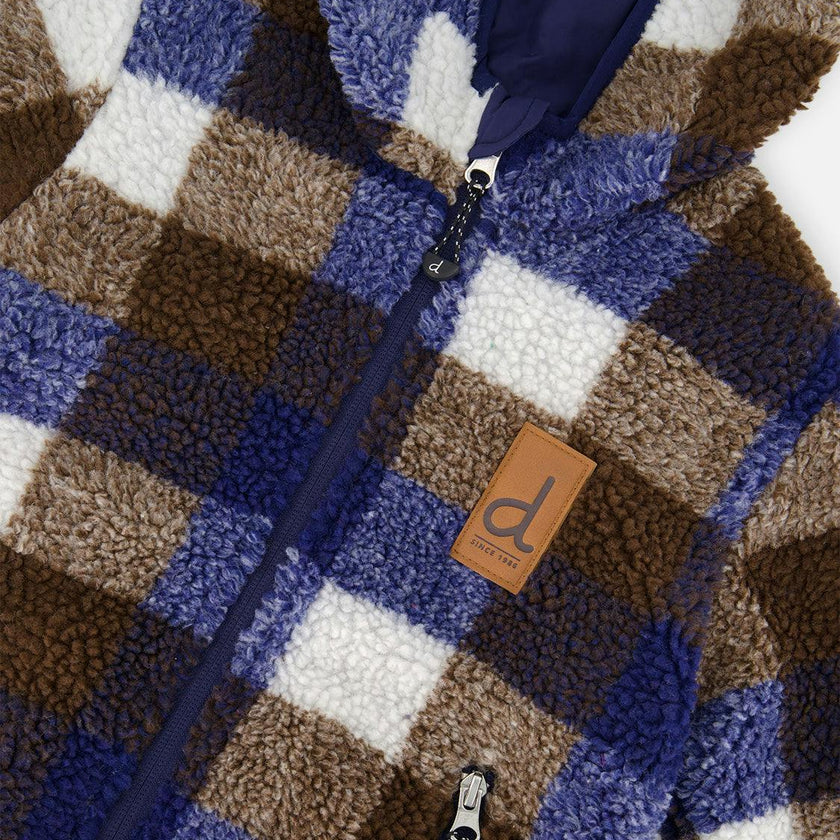 Reversible Mid-Season Jacket Dark Blue And Brown