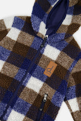 Baby Reversible Mid-Season Jacket Dark Blue And Brown