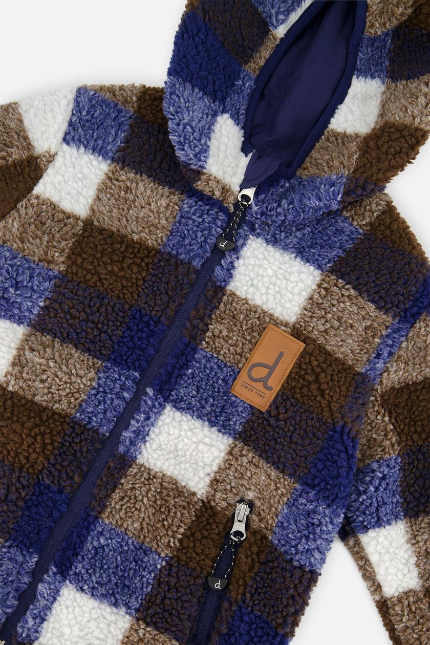 Baby Reversible Mid-Season Jacket Dark Blue And Brown