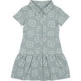 Tiered Flower Short Sleeve Dress