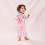 Baby Wonder Bodysuit - Pink Mini Half Hearts