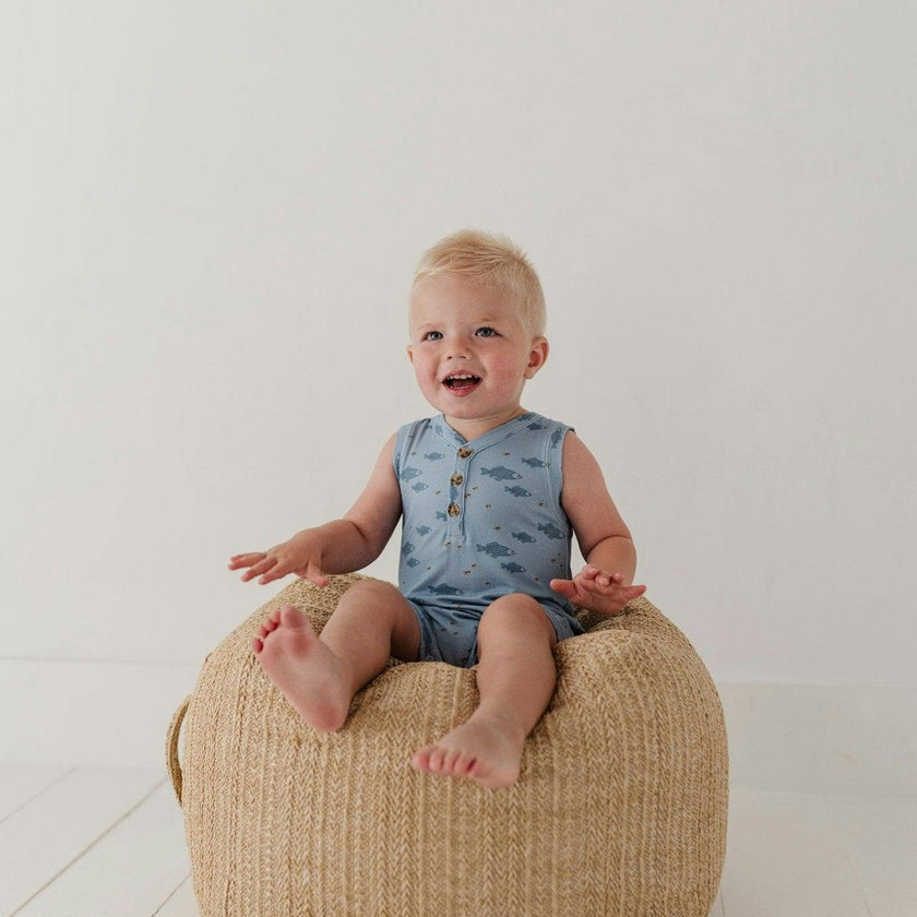 Boy's Sleeveless Romper