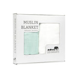 Muslin Blanket Green / White