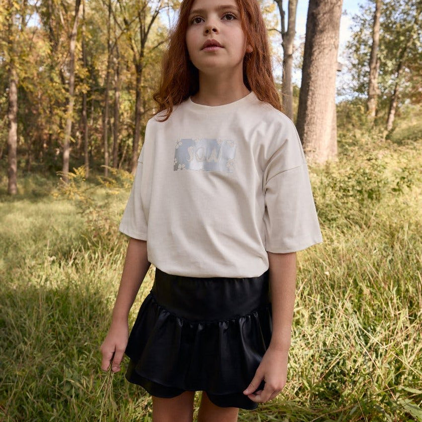 Relaxed Organic Cotton T-Shirt With SOW Print
