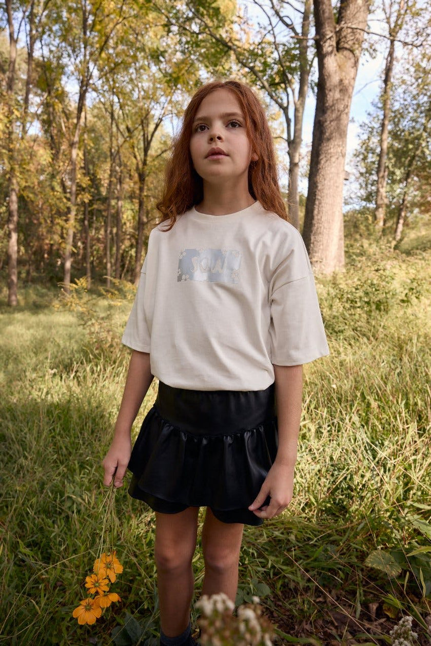 Relaxed Organic Cotton T-Shirt With SOW Print