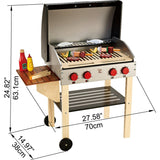 Gourmet Grill Wooden Play Kitchen & Food Accessories