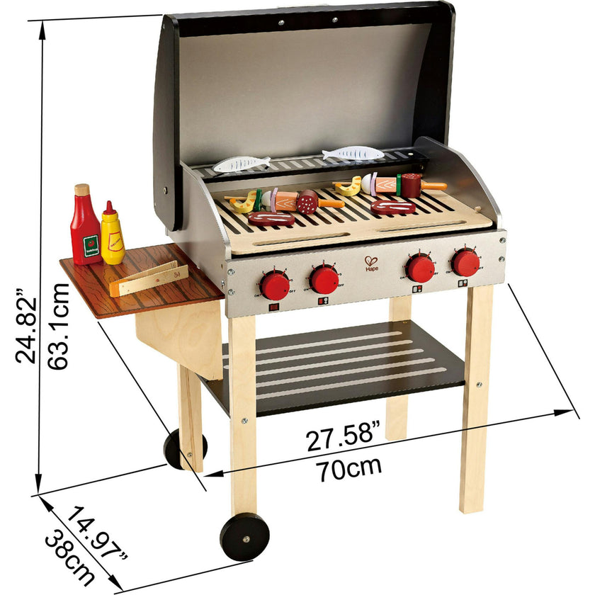 Gourmet Grill Wooden Play Kitchen & Food Accessories