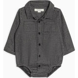 Carson Flannel Long Sleeve Collared Button Down Bodysuit