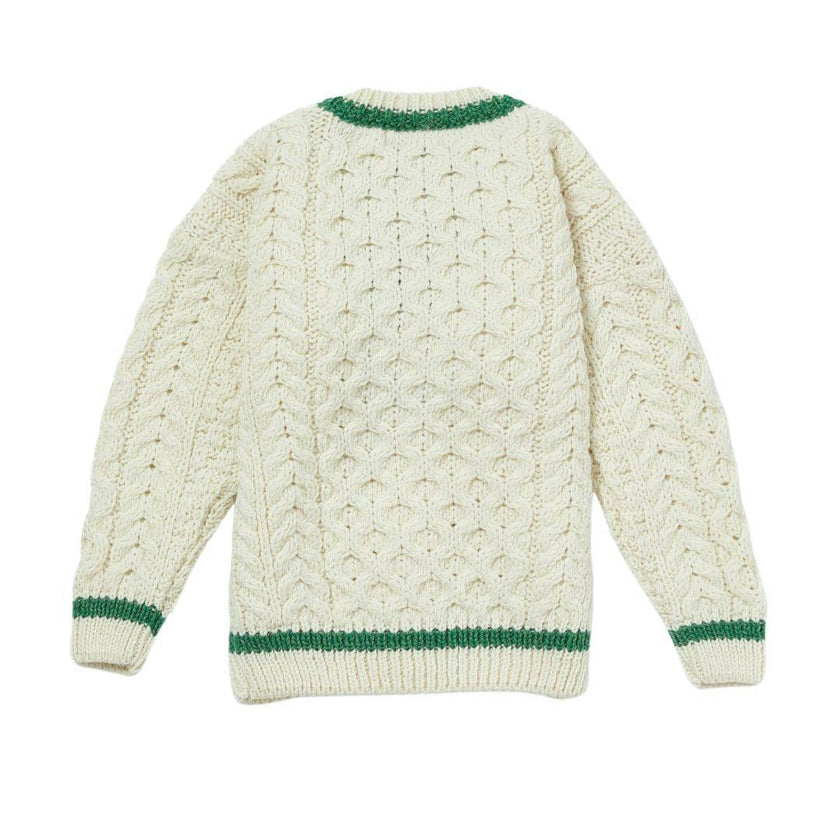 London Days Merino Sweater - Cream & Green