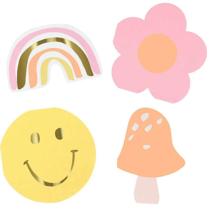 Happy Icons Shaped Napkins