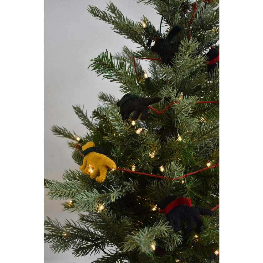 Dog Themed Christmas Decoration Set for Table Top Trees - 9 Pieces