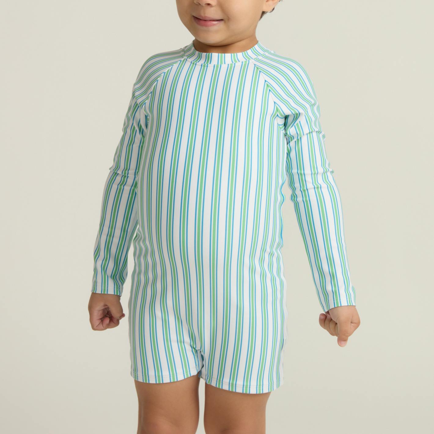 unisex tamarin stripe rashguard one piece