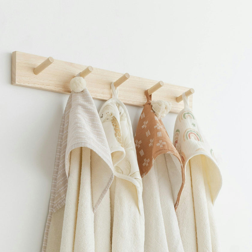 Ezra Copper Dash Hooded Baby Bath Towel
