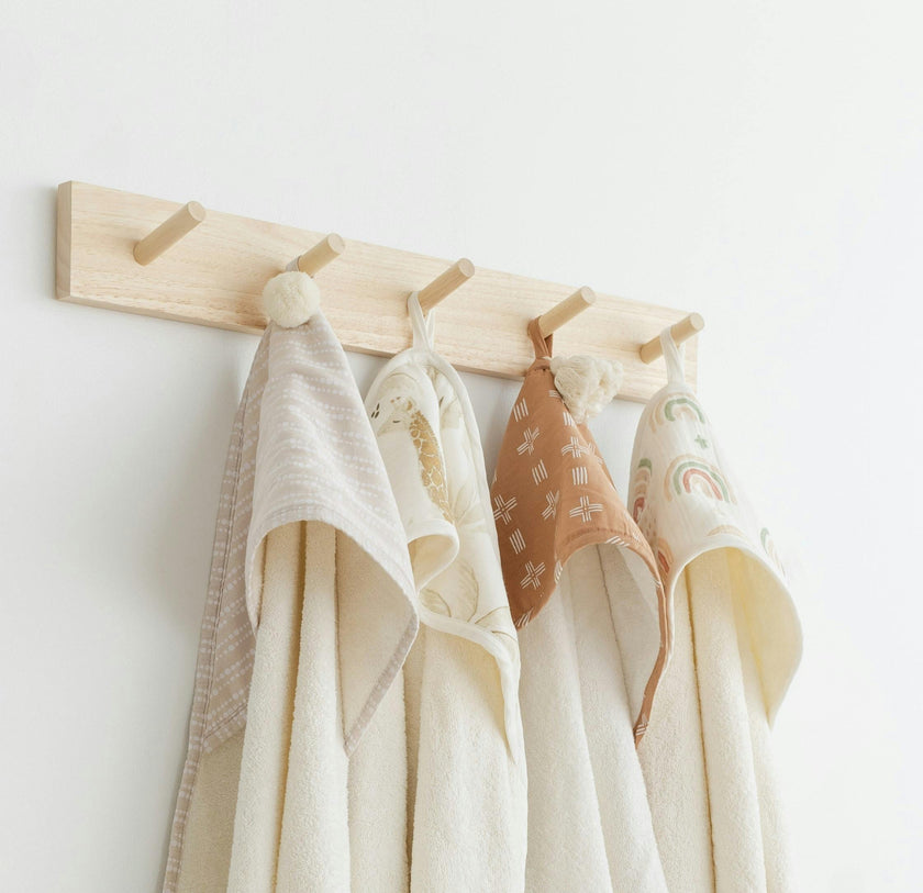 Ezra Copper Dash Hooded Baby Bath Towel