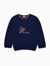 Navy Ski Merino Kids Jumper