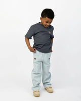 Kassim Denim Trousers | Bear | Ice Blue