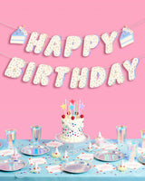 Bday Cake Banner - iridescent foil banner