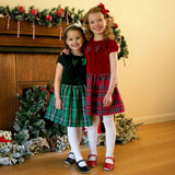 Velvet Check Party Dress