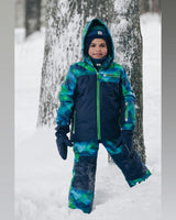 Two Piece Play Snowsuit Blue and Green Checkered Print