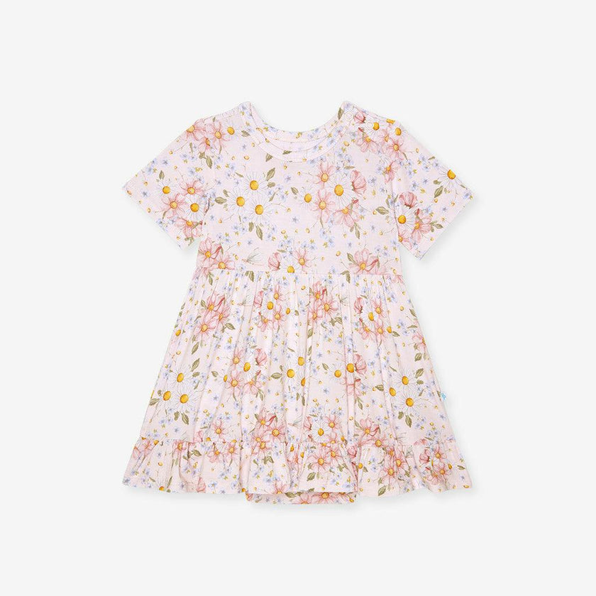 Jillian Ruffled Twirl Bodysuit Dress