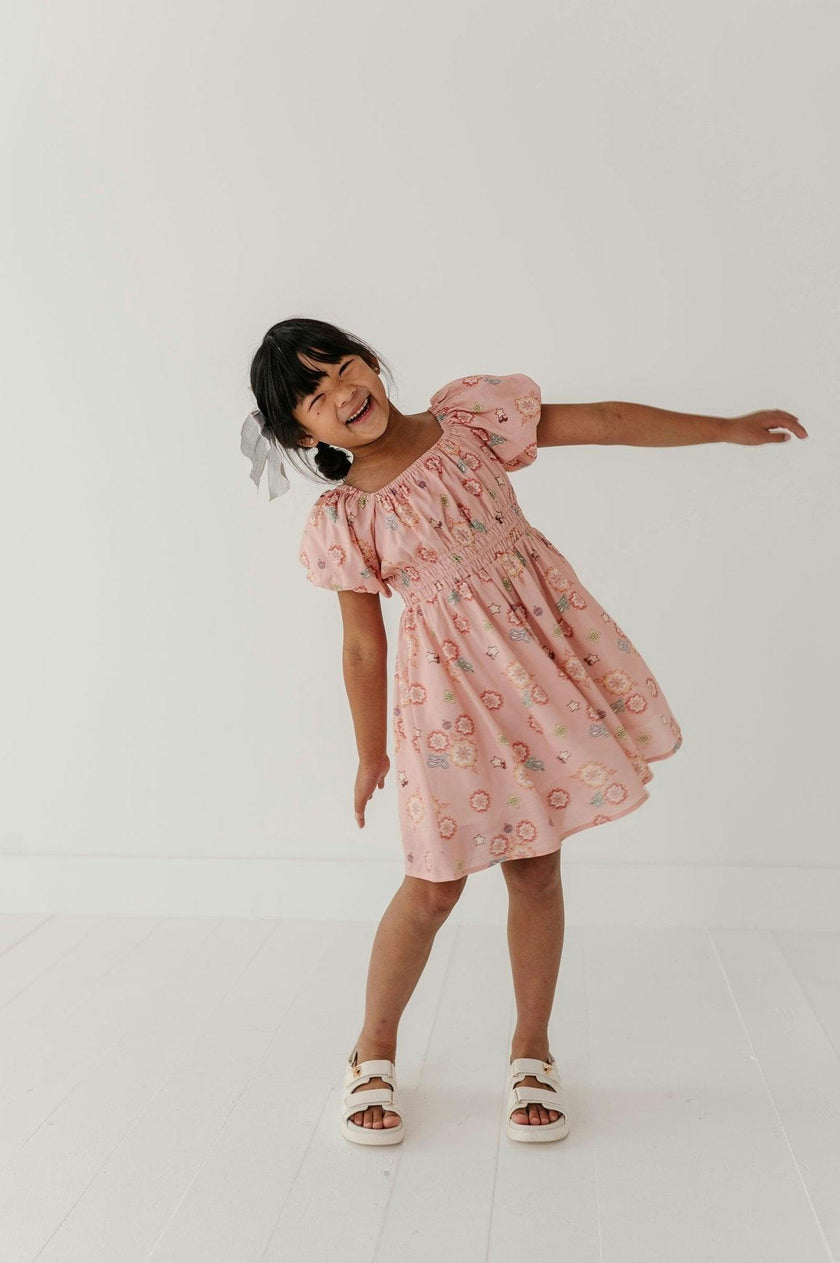 Peasant Bubble Sleeve Dress