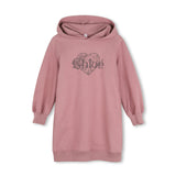 Pink Heart Logo Hoodie Dress