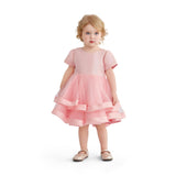 Pink Suttona Satin Bow Dress