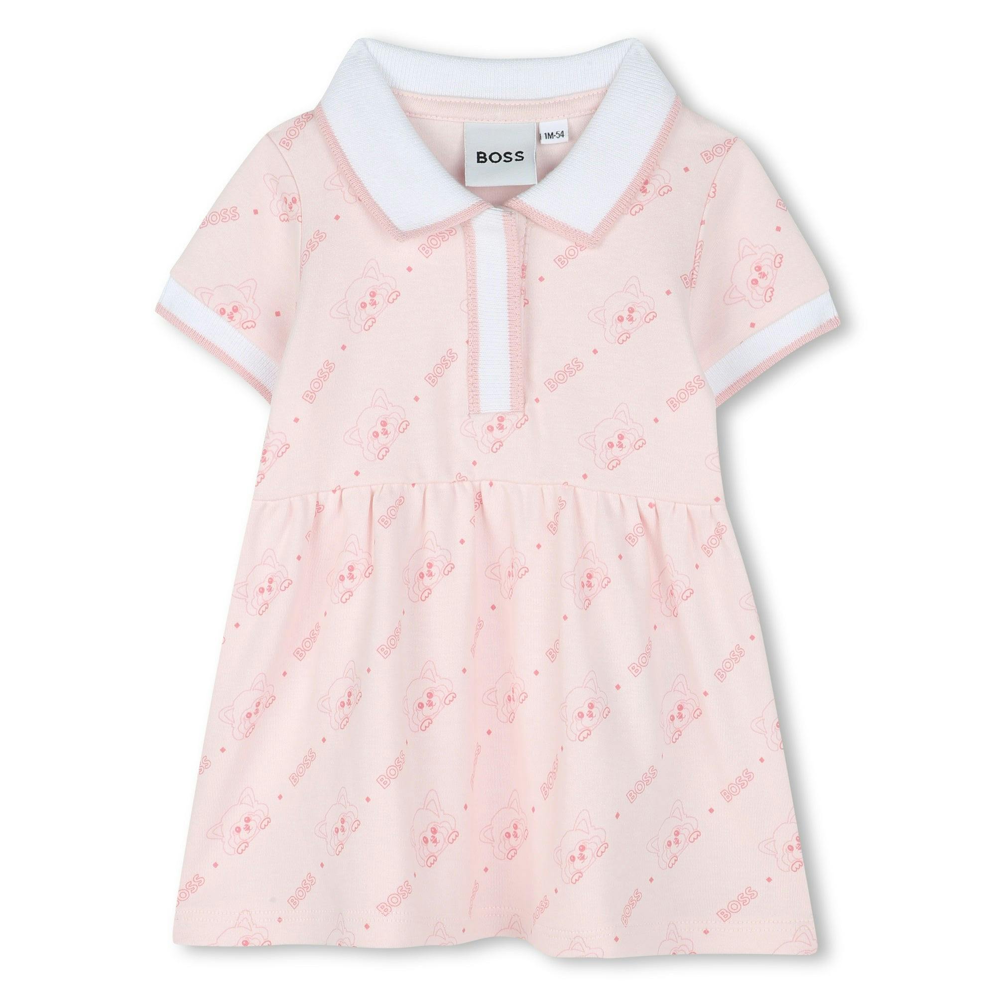 Pale Pink Logo Polo Dress