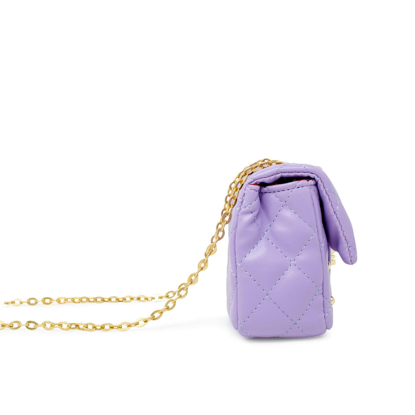 Classic Quilted Stud Flap Mini Handbag