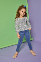 Long Sleeved India Top - Islington Indigo