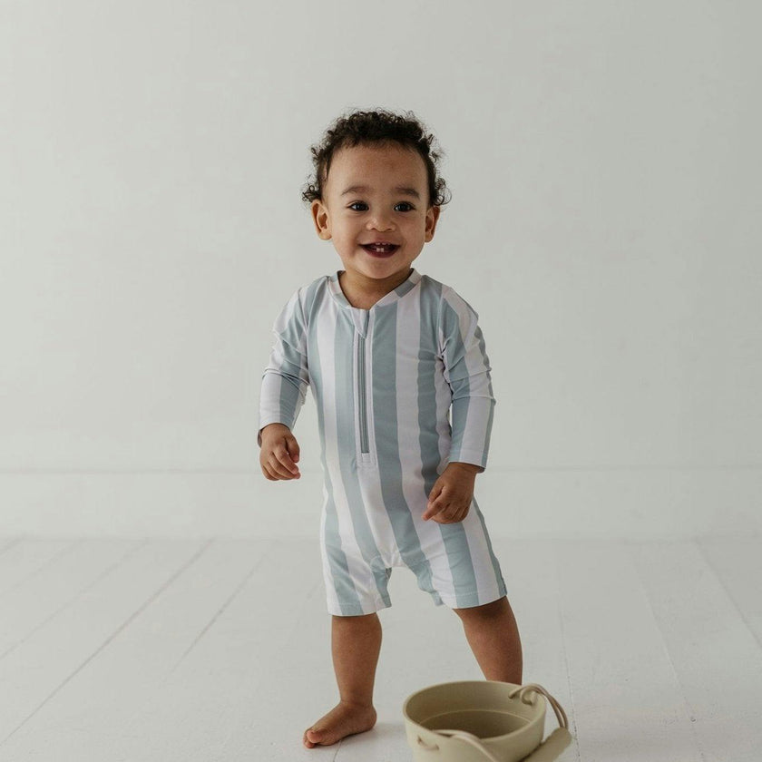 Baby Boy One-Piece Rash Guard Swimsuit in Dinosaur