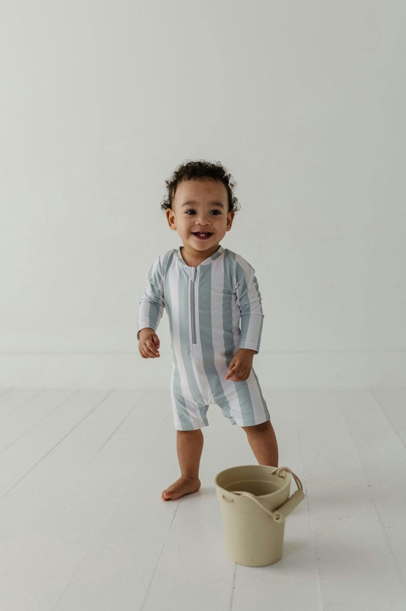 Baby Boy One-Piece Rash Guard Swimsuit in Dinosaur