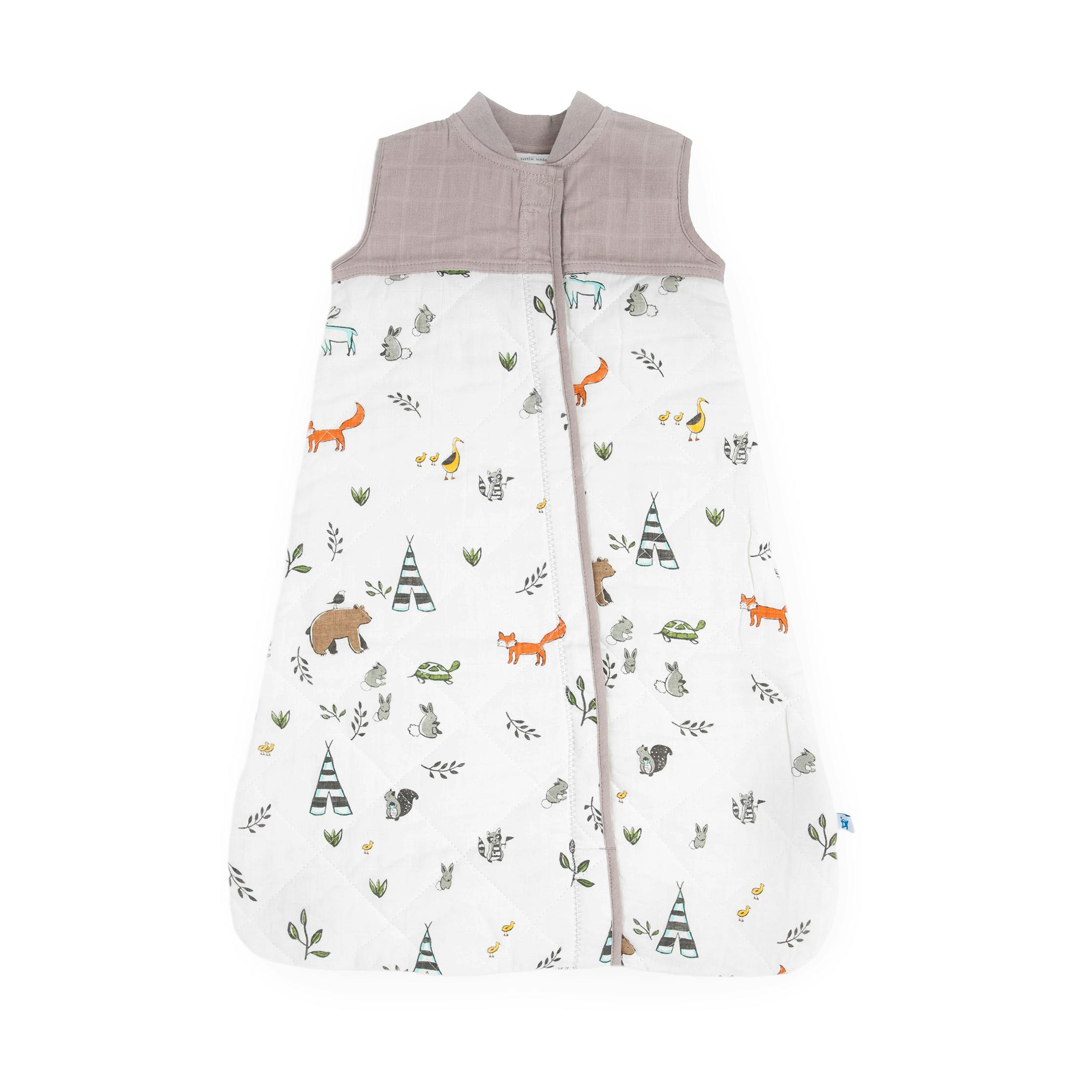 Cotton Muslin Quilted Sleep Bag - Forest Friends