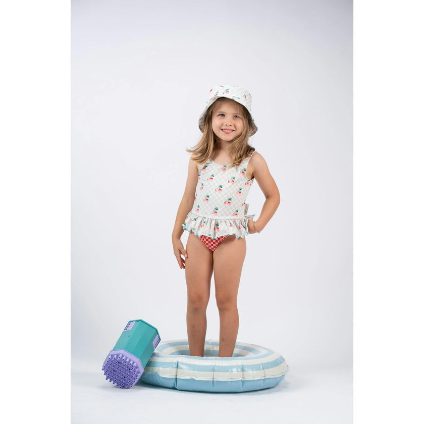 Cherries Squares Swimsuit, Multi